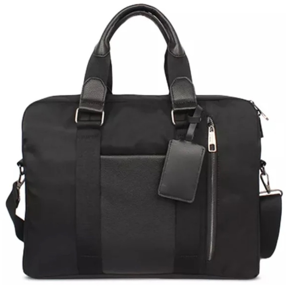 NWT 🎉ALFANI AlfaTech Black Soft-Sided 15” Laptop Bag/Briefcase - Picture 2 of 11
